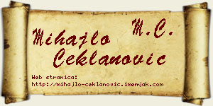 Mihajlo Čeklanović vizit kartica